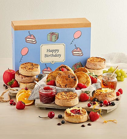 Mix & Match Super-Thick English Muffin Birthday Bakery Gift - Pick 6 